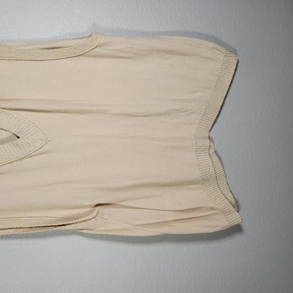 BDG Urban Outfitters Cream Sweater V Neck Oversized Vest Men Size M/L - Picture 8 of 9